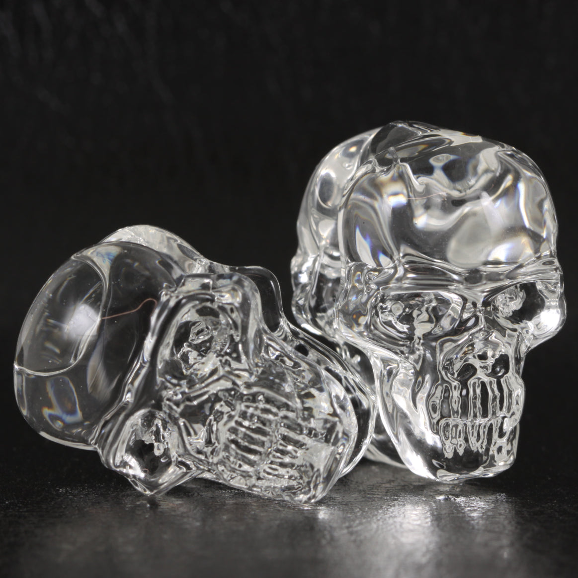 Clear Glass Skull Weights