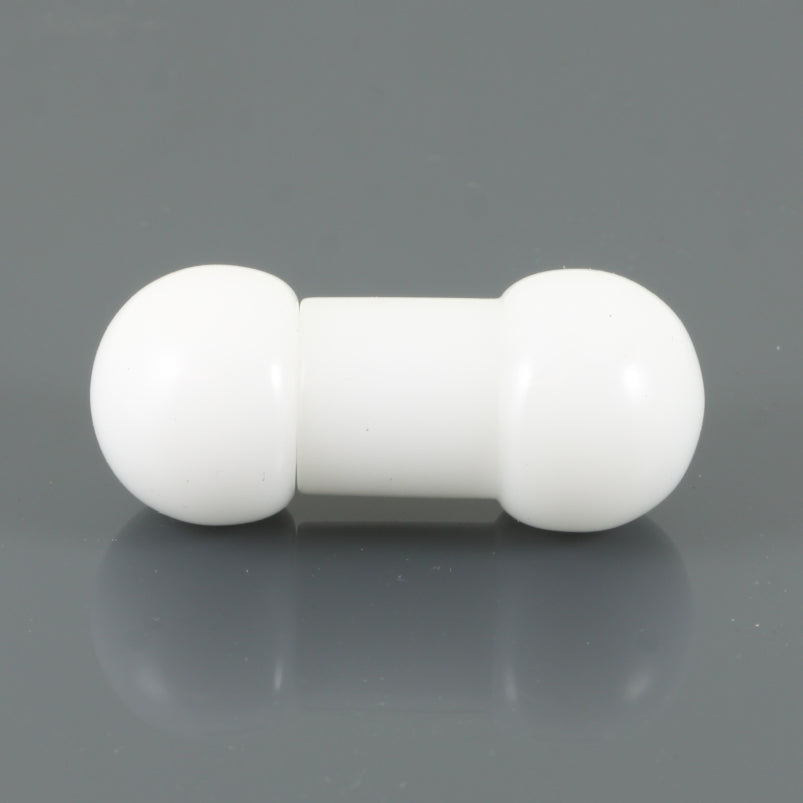 White Delrin Threaded Barbells - Bead Ends