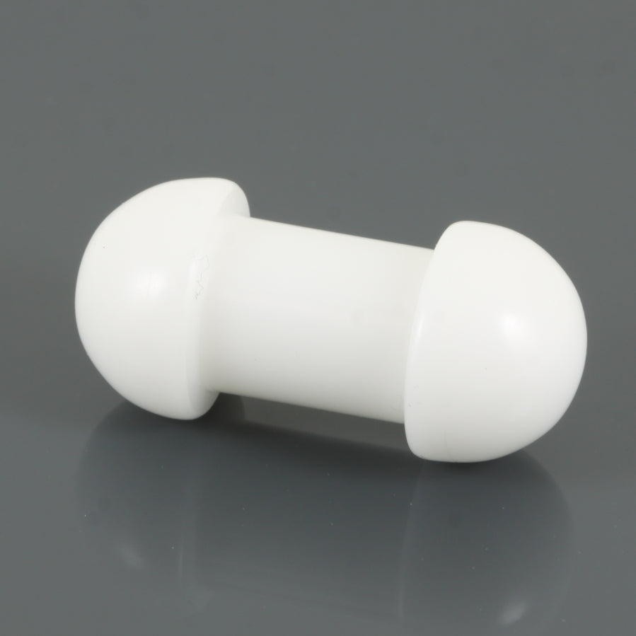 White Delrin Threaded Barbells - Dome Ends