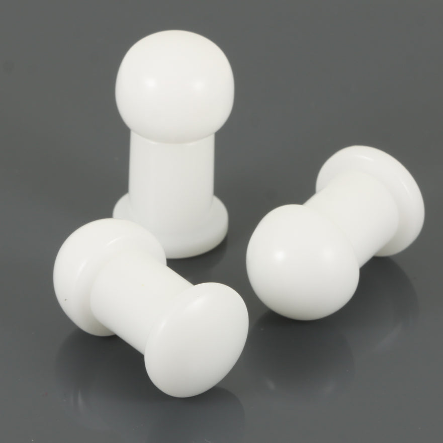 White Delrin Threaded Barbells - Mix and Match Ends