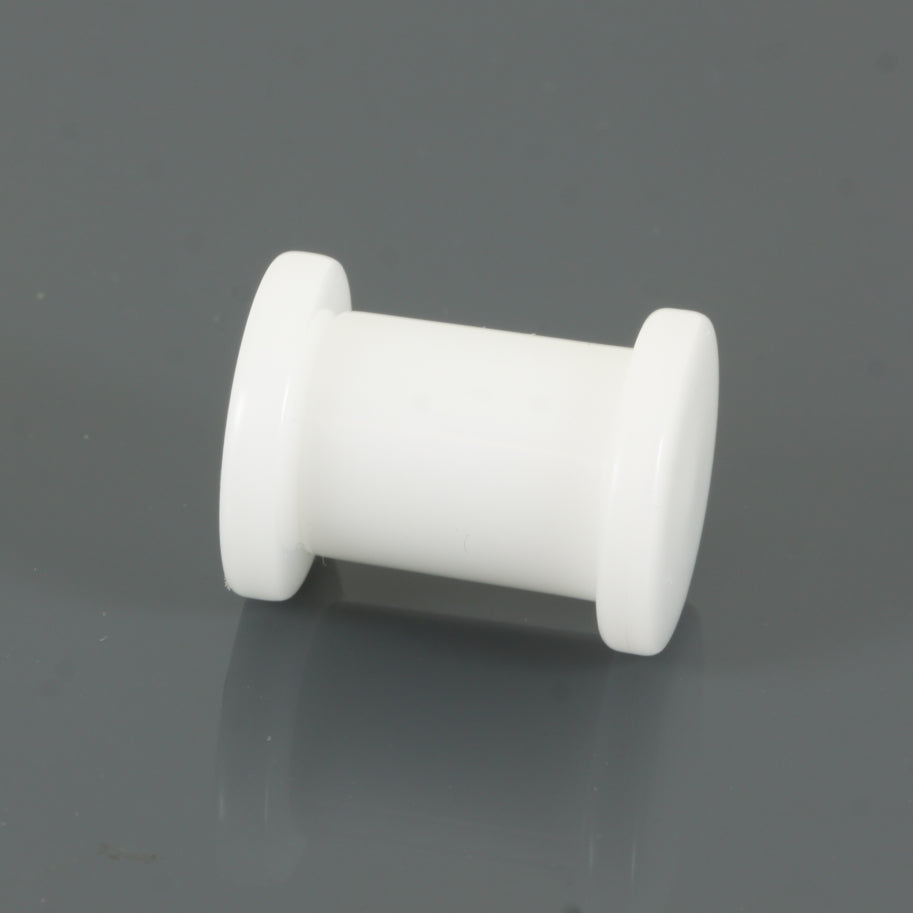 White Delrin Threaded Barbells - Disc Ends